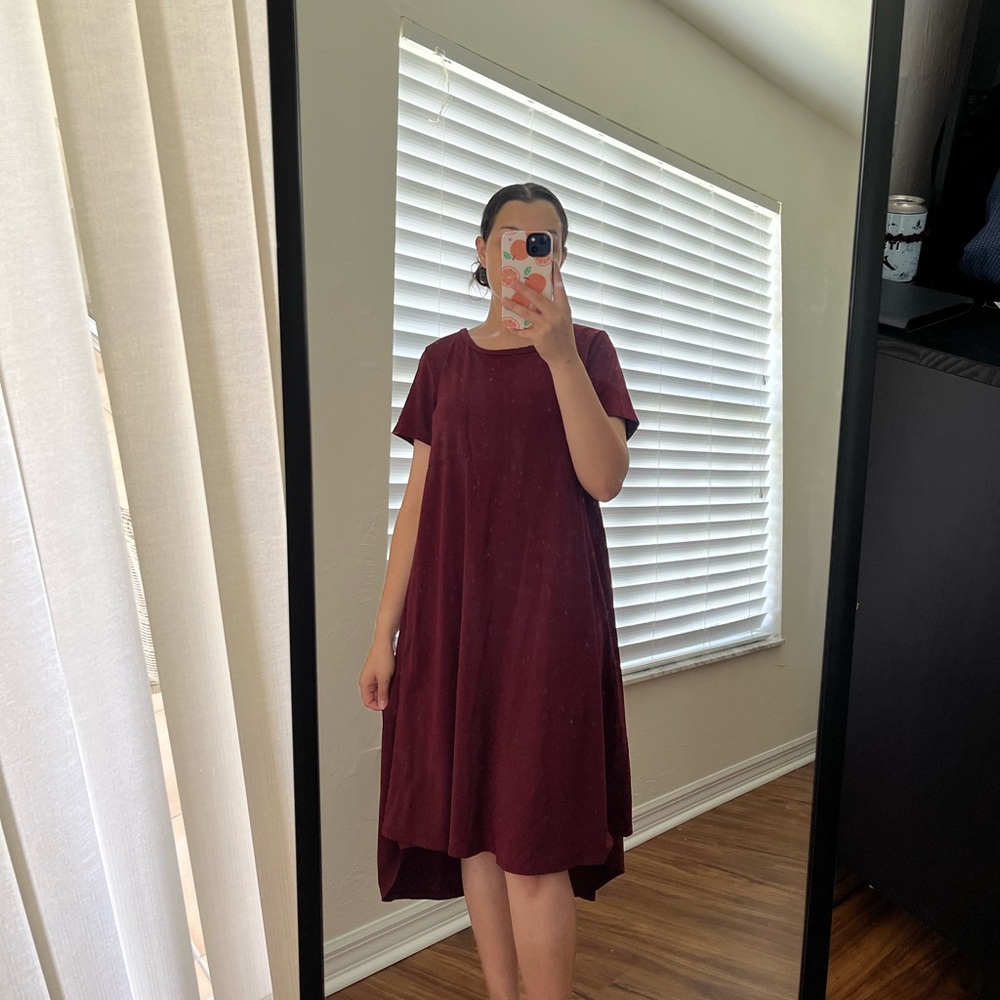 Lularoe Carly dress burgundy